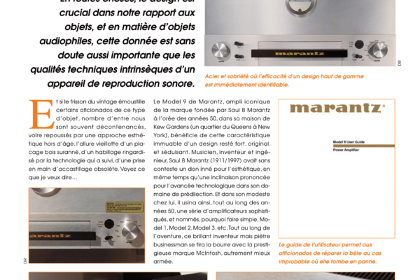 Vinyle & Audio n°15 : matériel de légende avec l'ampli à lampes Marantz Model 9