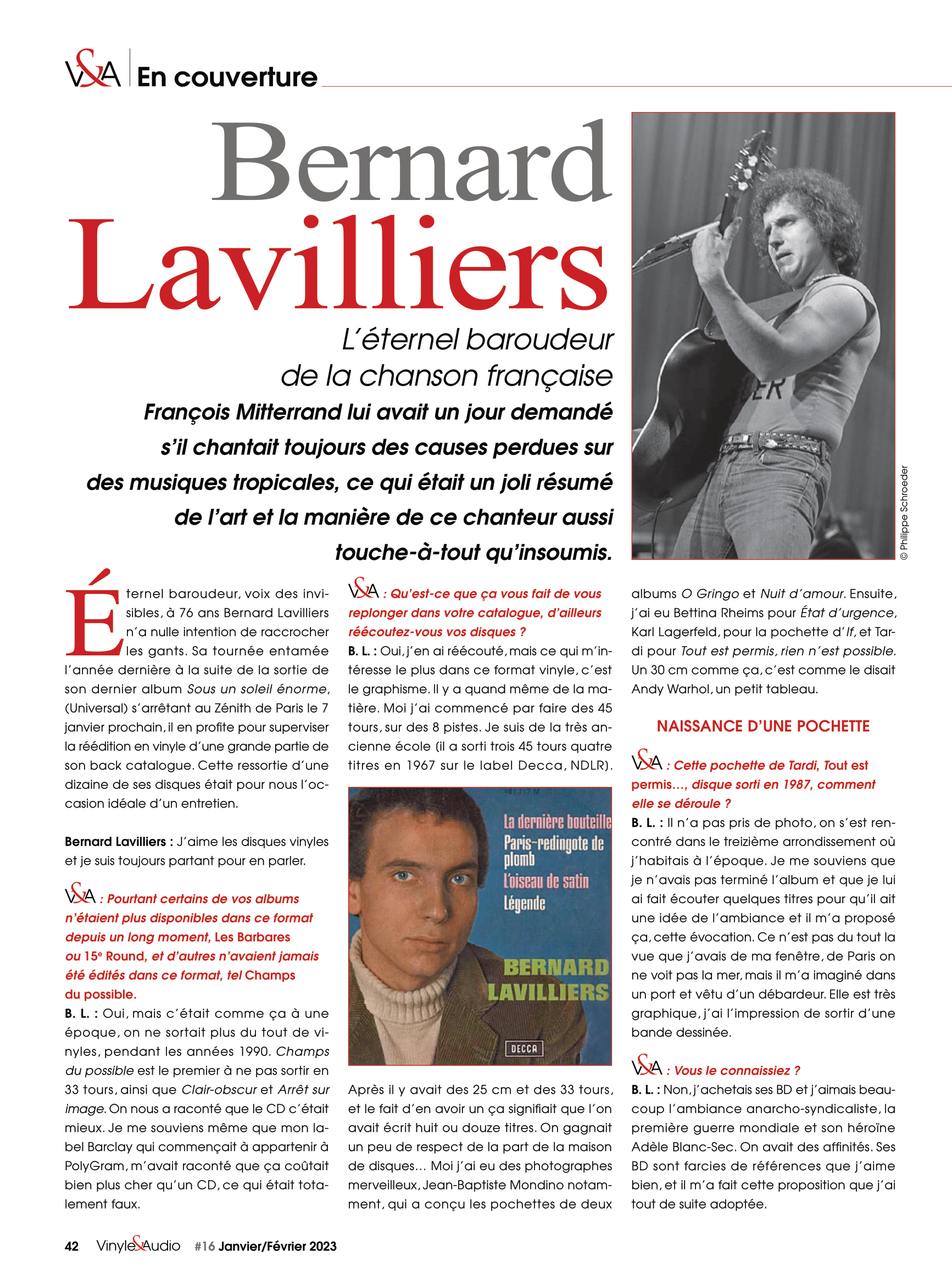 Vinyle & Audio n°16 : Bernard Lavilliers, l'éternel baroudeur de la chanson française