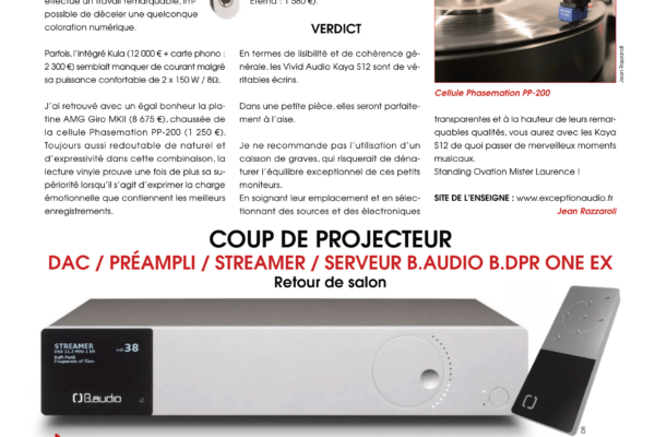 Vinyle & Audio n°16 : banc d’essai matériel avec le DAC / préampli / streamer / serveur B.audio B.DPR ONE EX