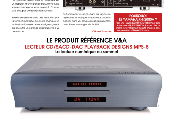 Vinyle & Audio n°16 : banc d’essai matériel et nouveautés avec le lecteur CD / SACD - DAC Playback Designs MPS-8
