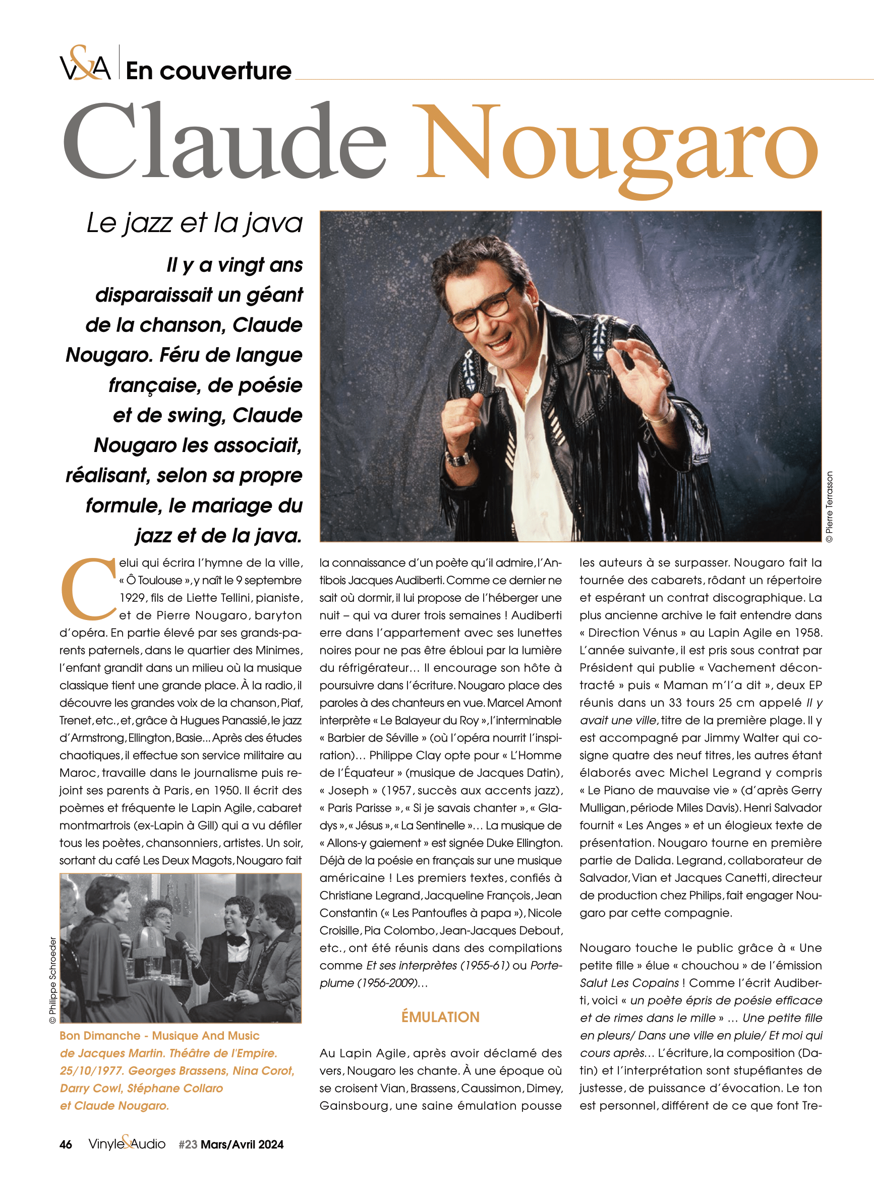 En couverture du numéro 23 : Claude Nougaro