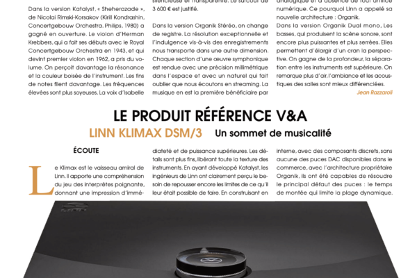 Le produit référence V&A du numéro 23 : LINN KLIMAX DSM/3
