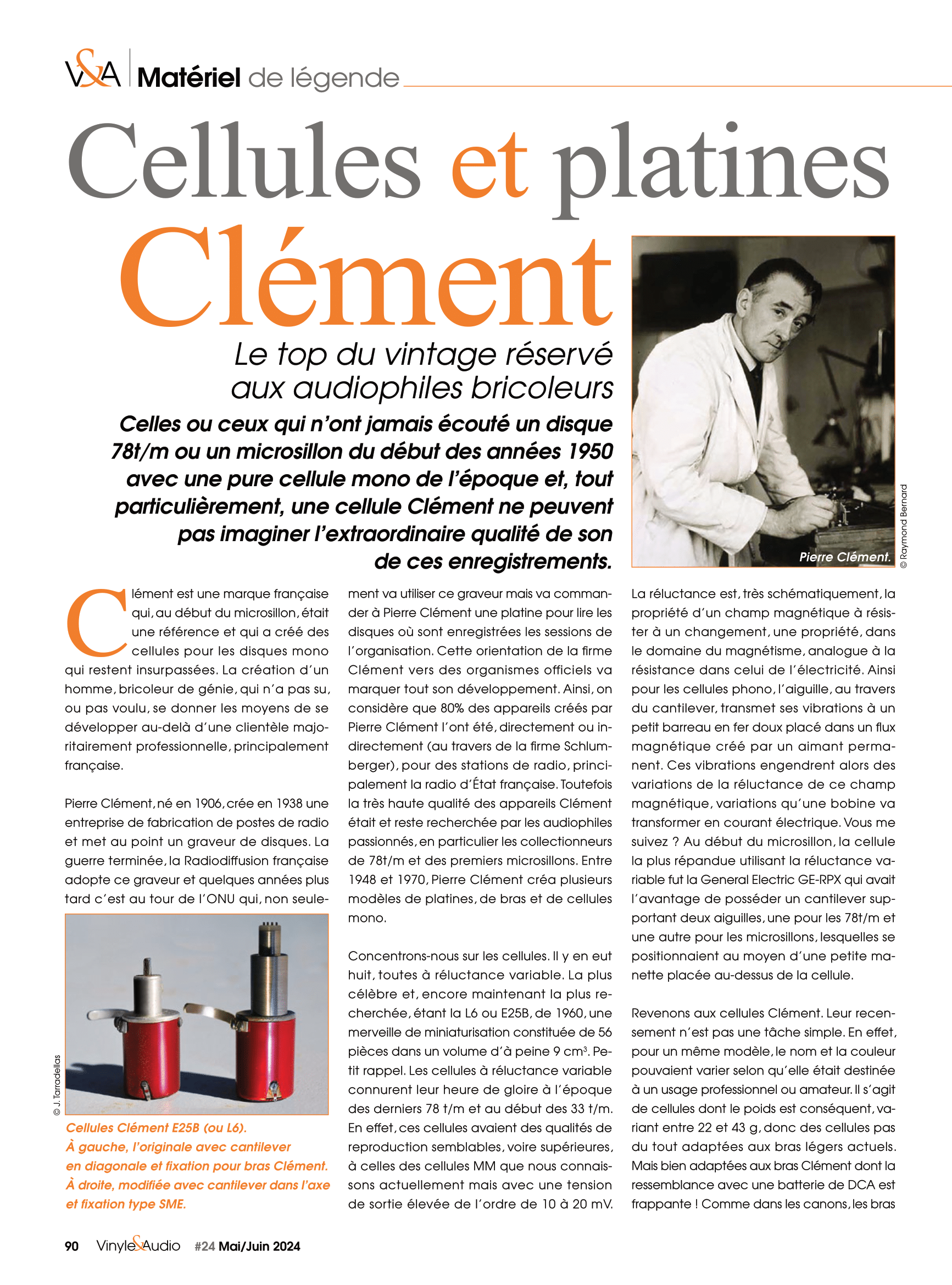 Matériel de légende : cellules et platines Clément