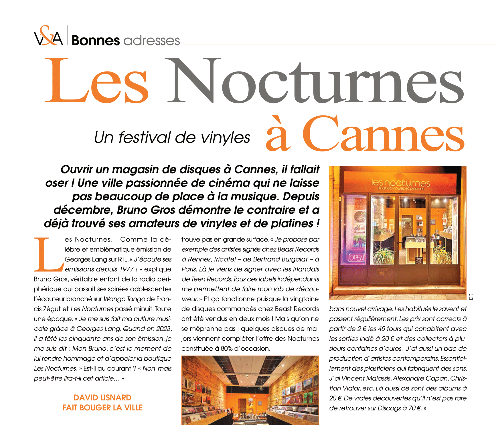 Bonnes adresses : Les Nocturnes, disquaire à Cannes