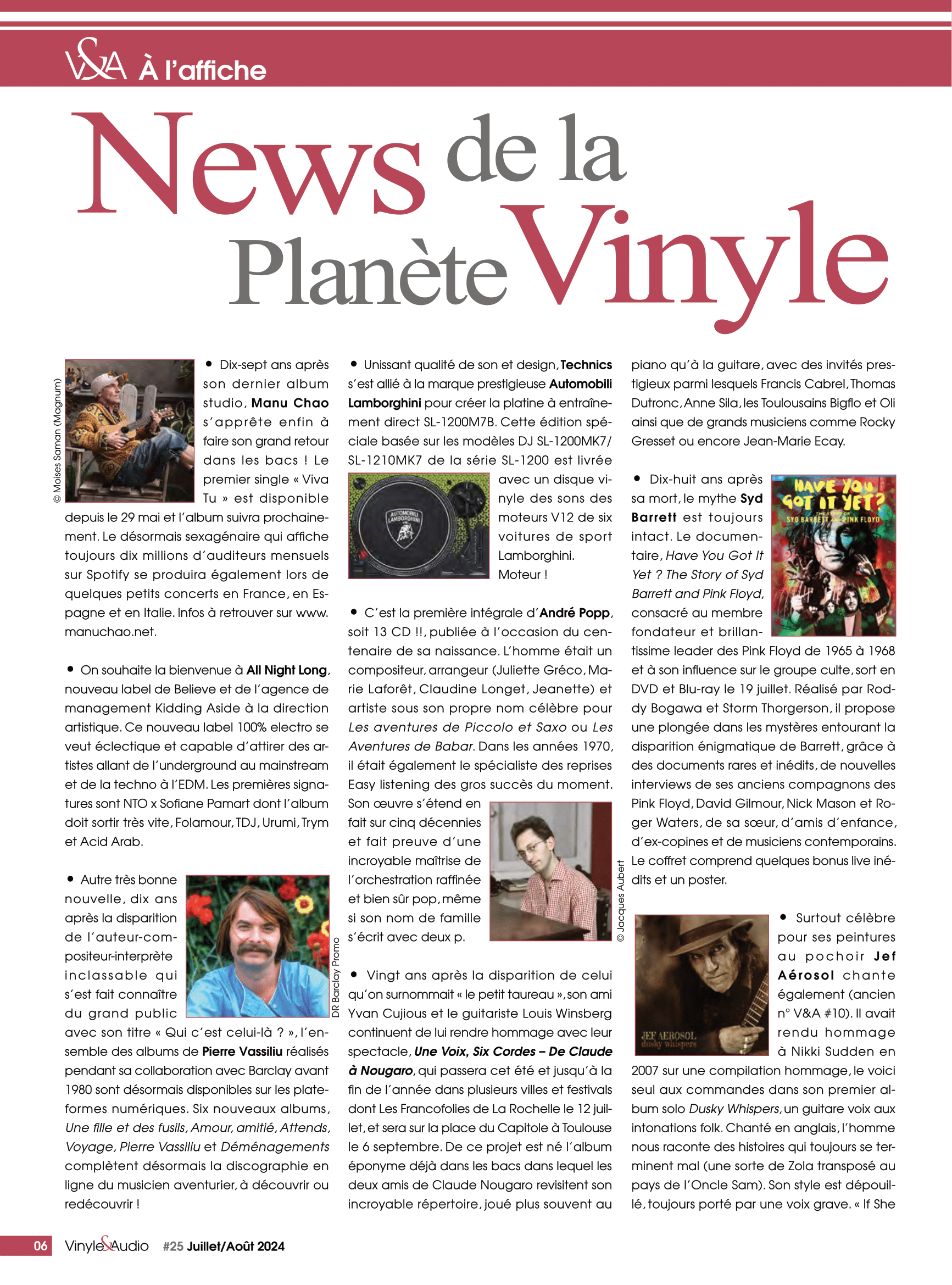 Vinyle & Audio n°25 : News de la Planète Vinyle