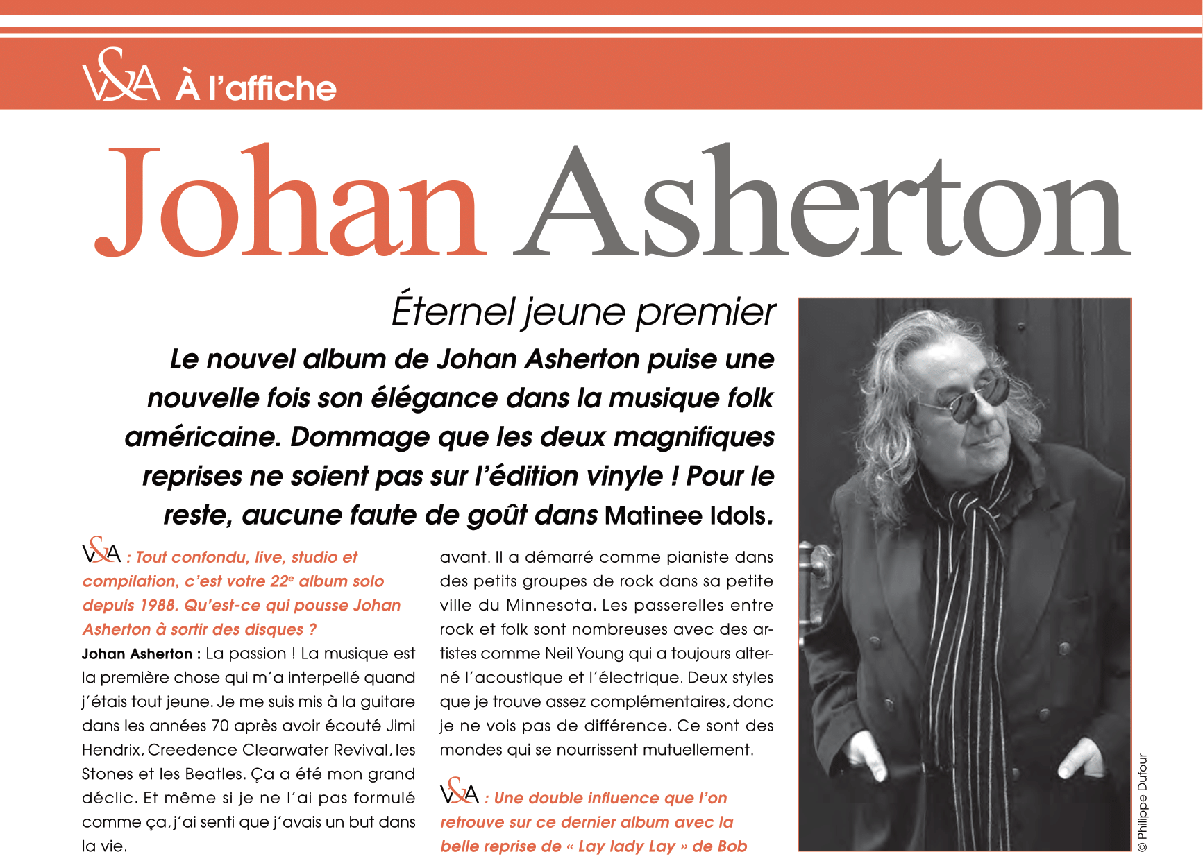 A l’affiche : Johan Asherton