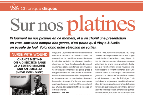 Sur nos platines : chronique disques du n°25