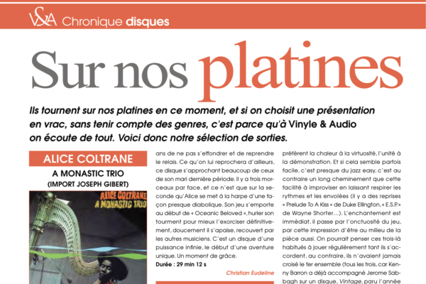 Sur nos platines : chronique disques du n°26