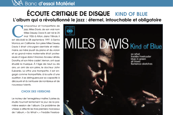 Ecoute critique de disque : Kind of Blue de Miles Davis