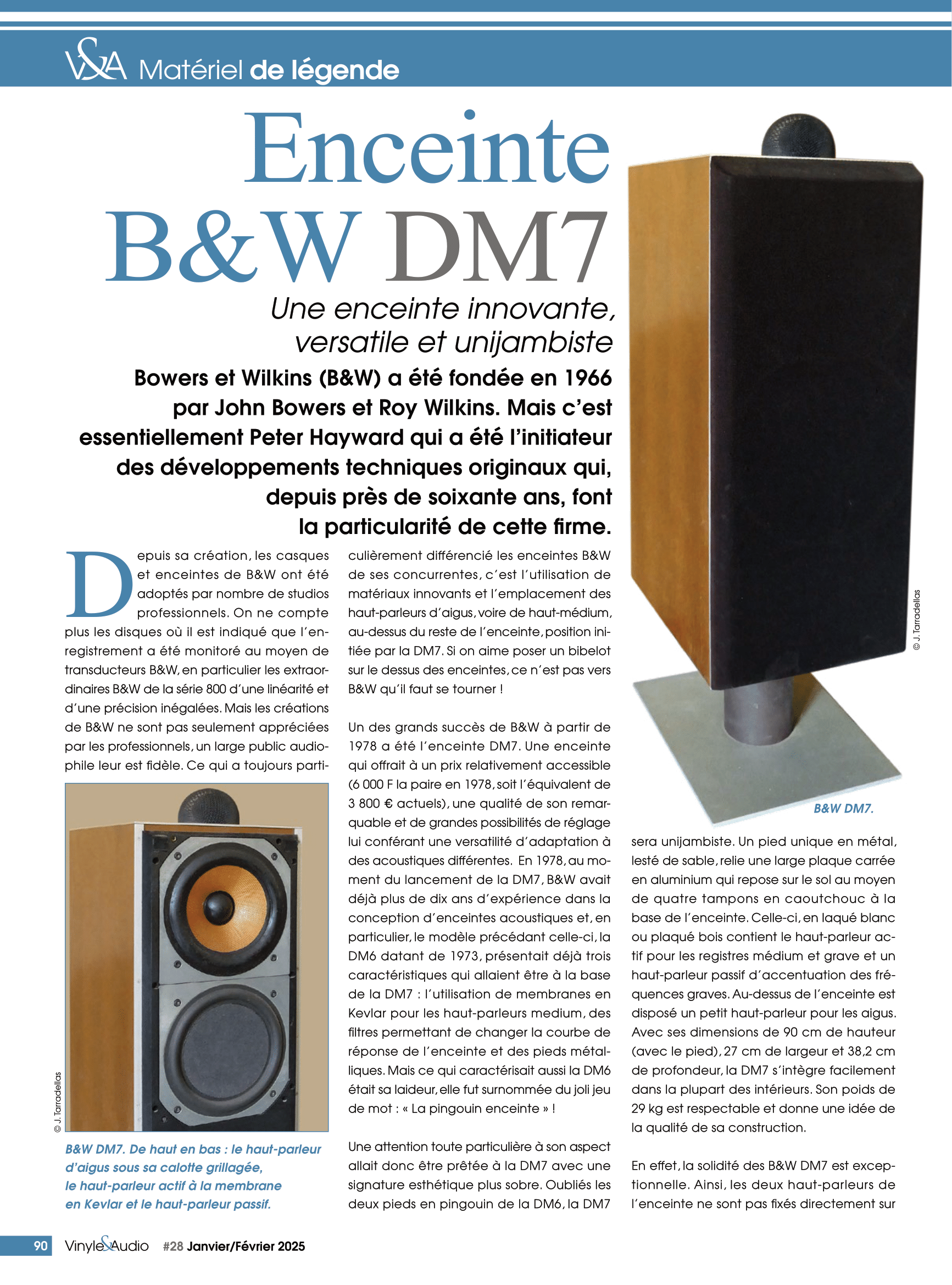 Matériel de légende : enceinte B&W DM7