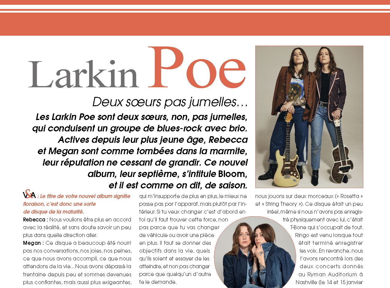 A l’affiche du n°30 : Larkin Poe