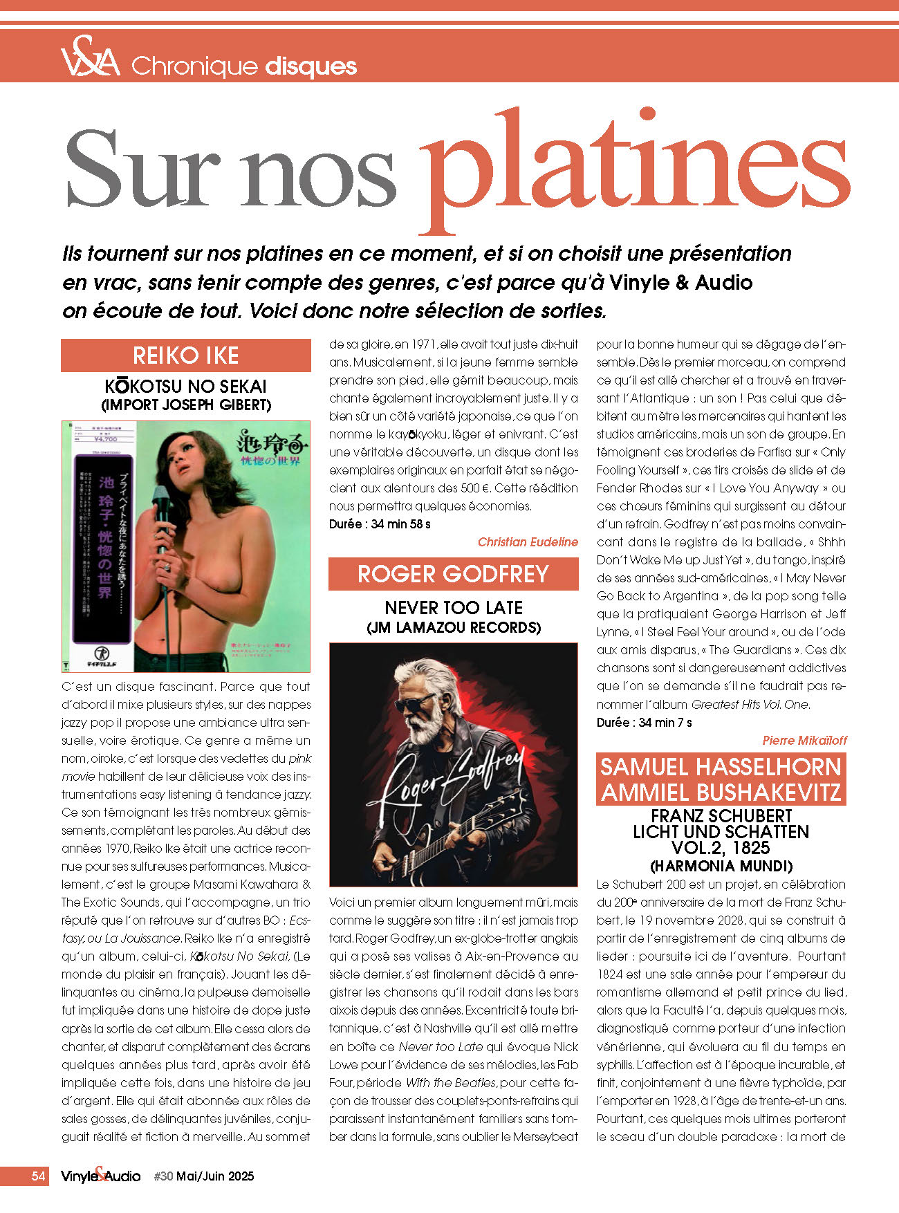 Chronique disques du n°30