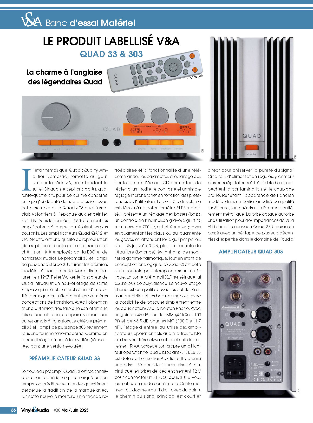 Le produit labellisé V&A : QUAD 33 & 303