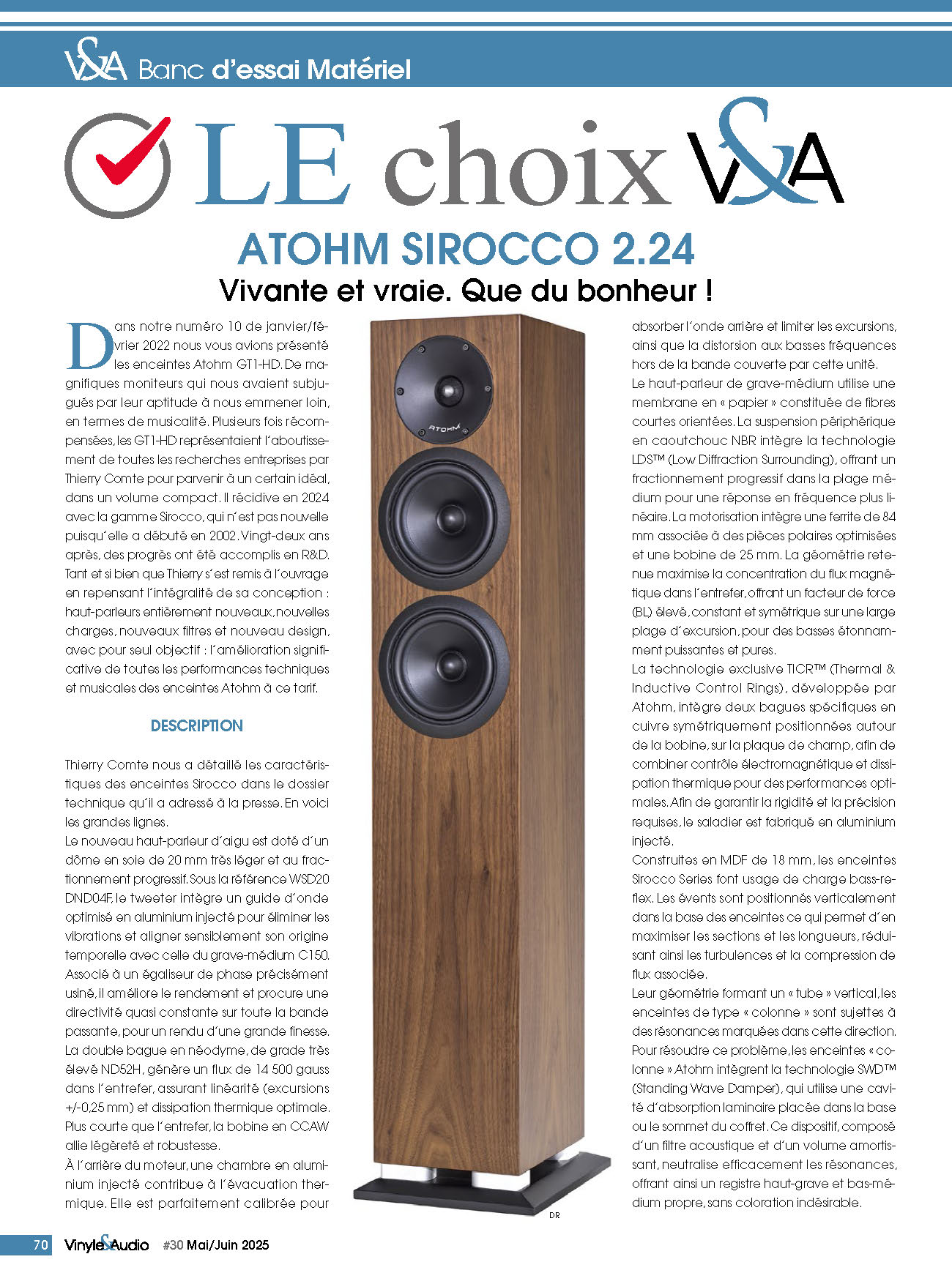 Le choix V&A : ATOHM SIROCCO 2.24