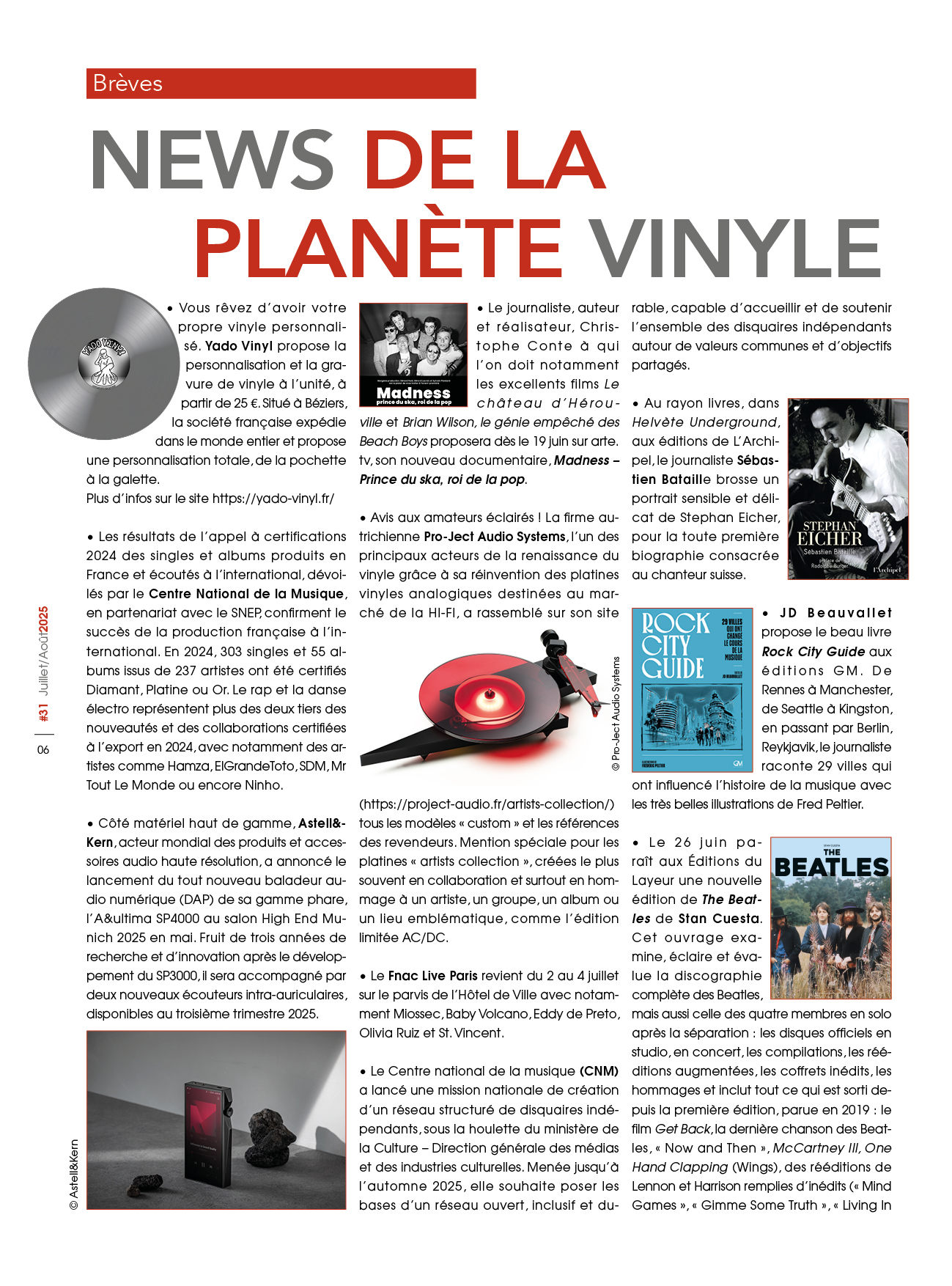 A l'affiche du n°31 : les News de la Planète Vinyle