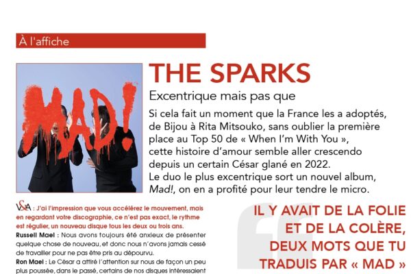 A l’affiche du n°31 : The Sparks