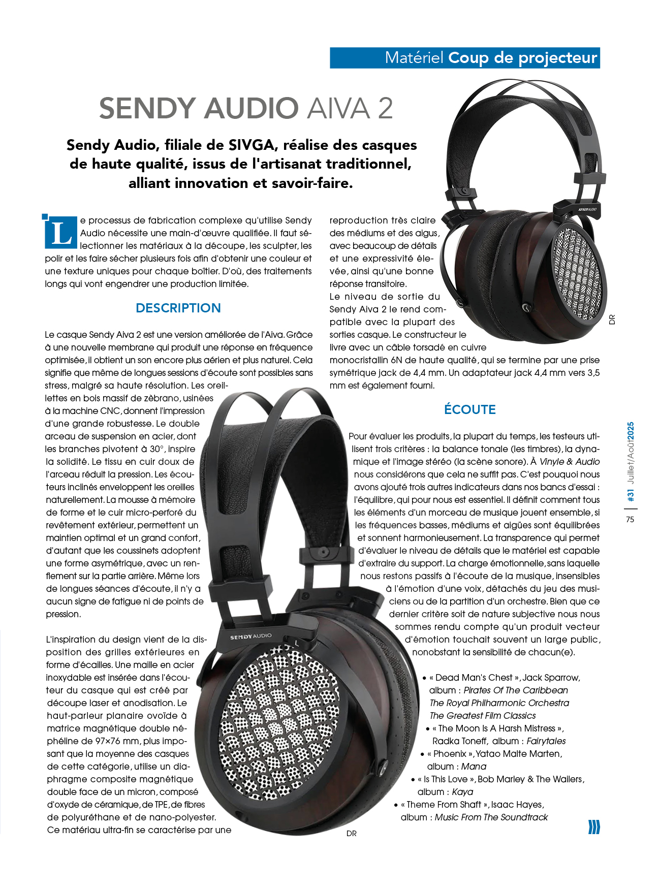 Coup de projecteur : SENDY AUDIO AIVA 2