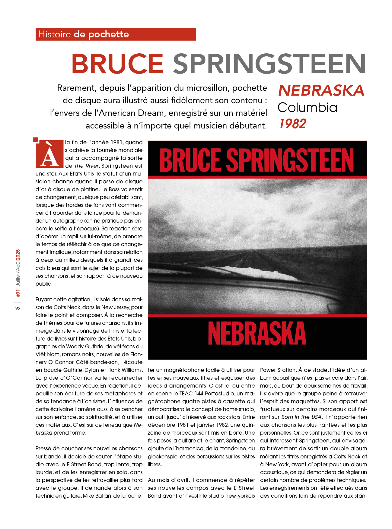 Histoire de pochette : Bruce Springsteen