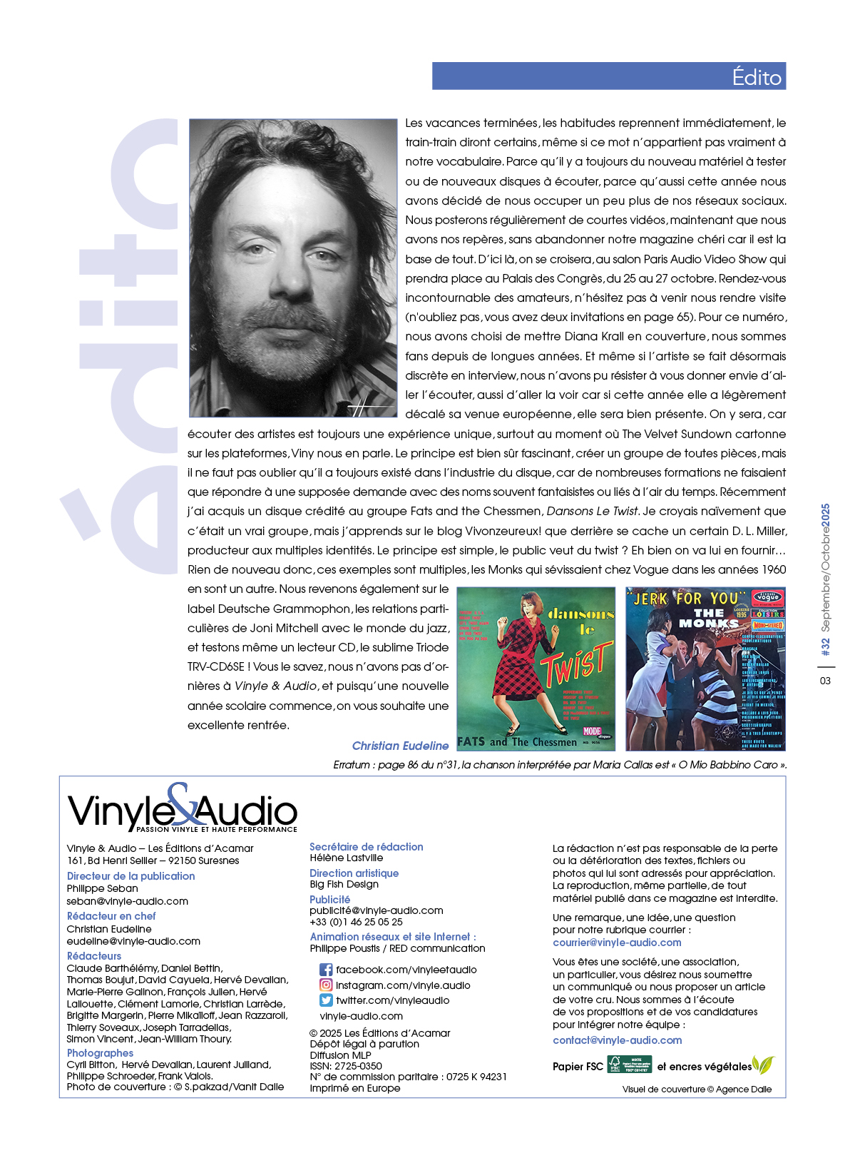 Numéro 32 : édito de Christian Eudeline