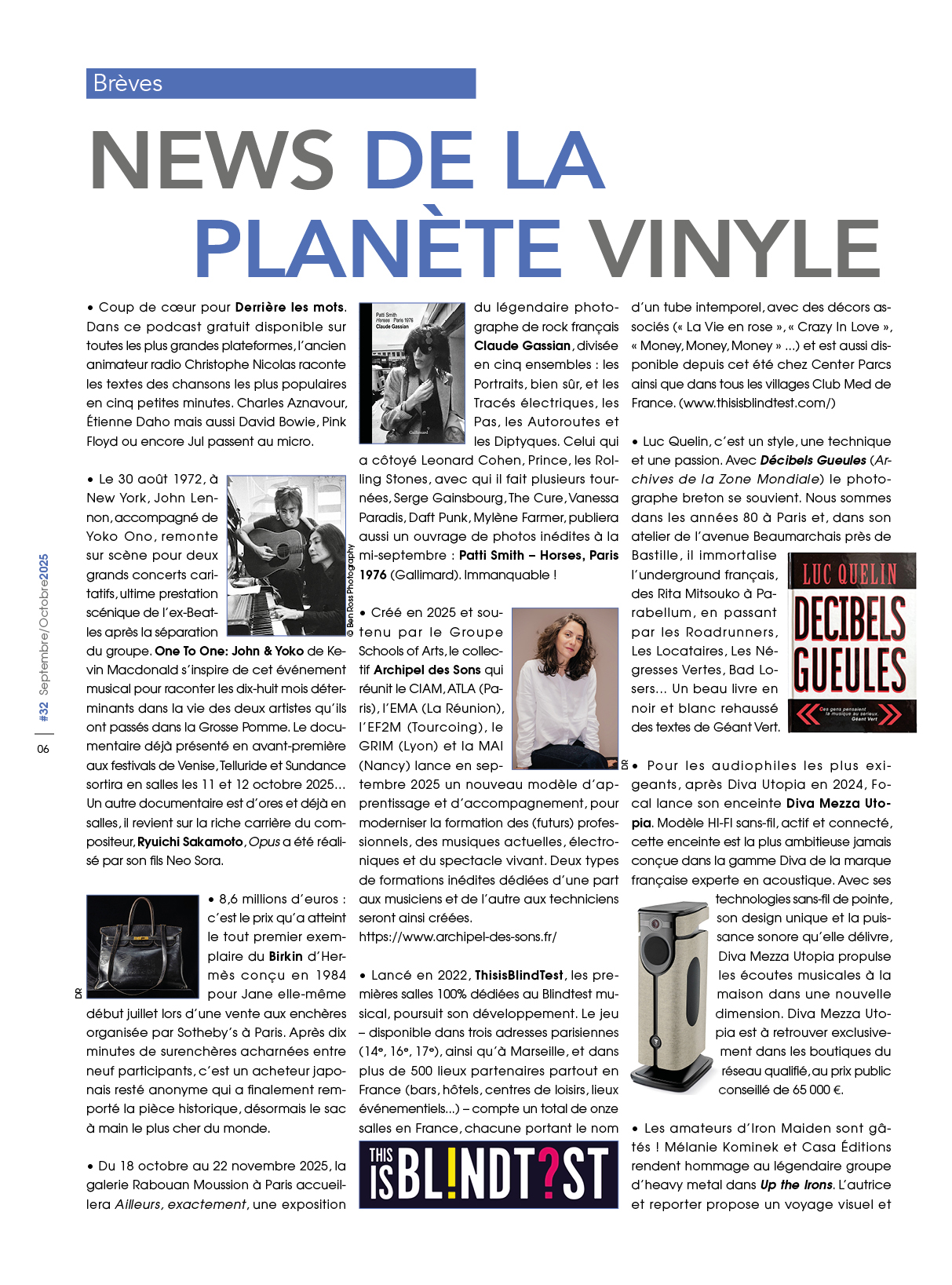 A l'affiche du n°32 : les News de la Planète Vinyle