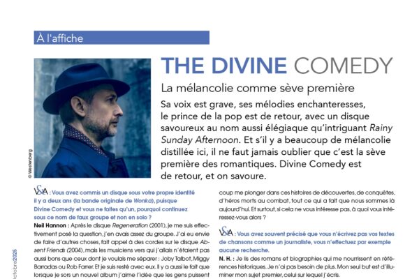 A l’affiche du n°31 : THE DIVINE COMEDY