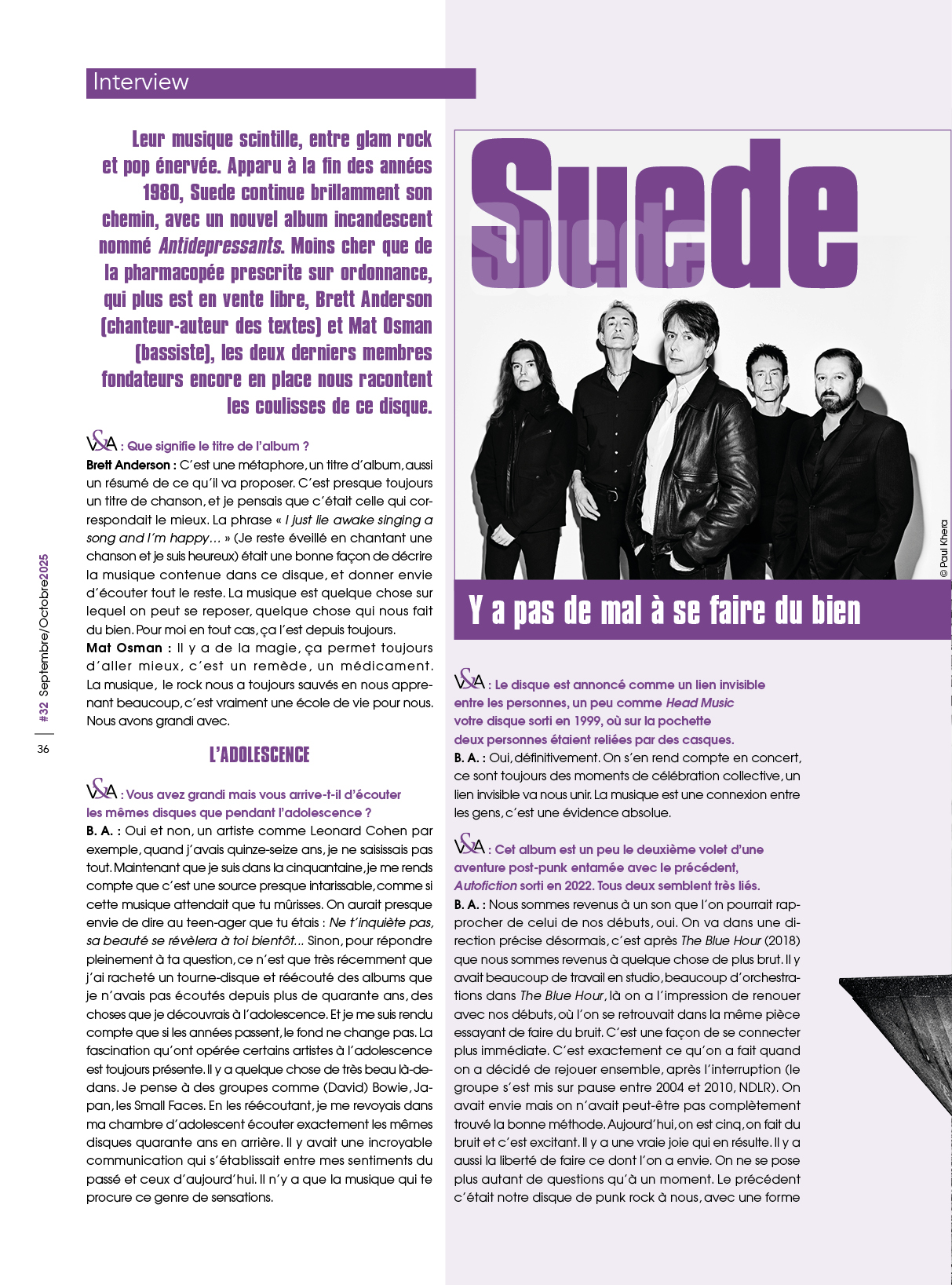 Interview : Suede
