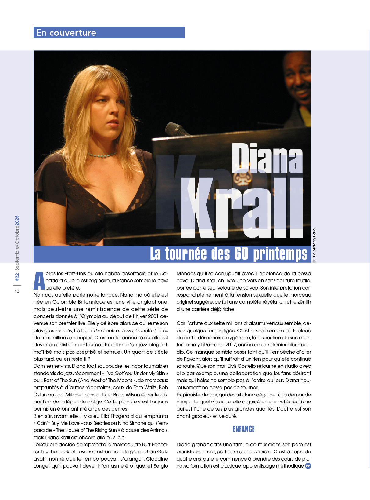 En couverture du numéro 32 : Diana Krall