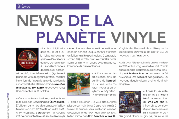 A l’affiche du n°33 : les News de la Planète Vinyle