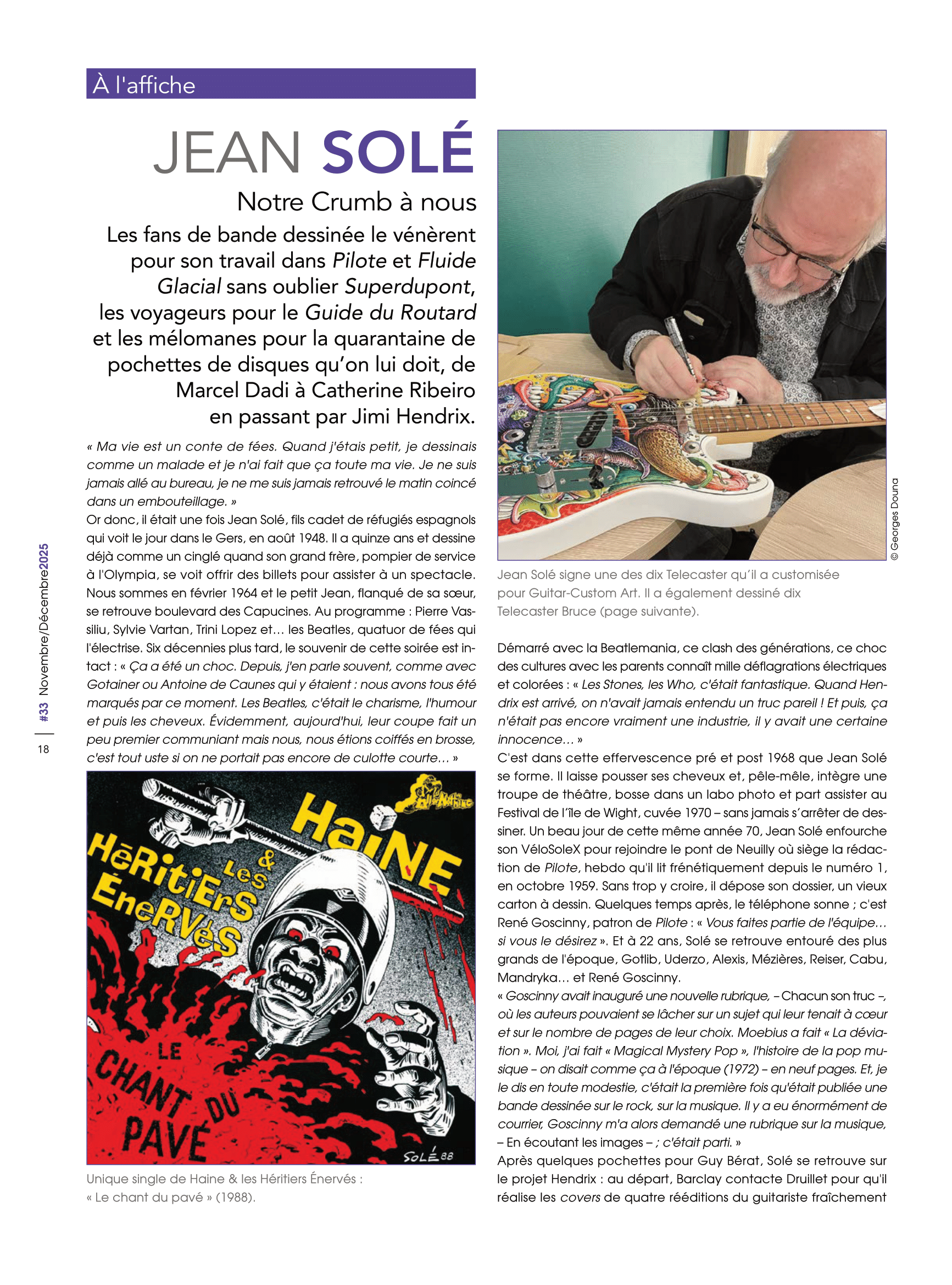 A l’affiche du n°33 : Jean Solé