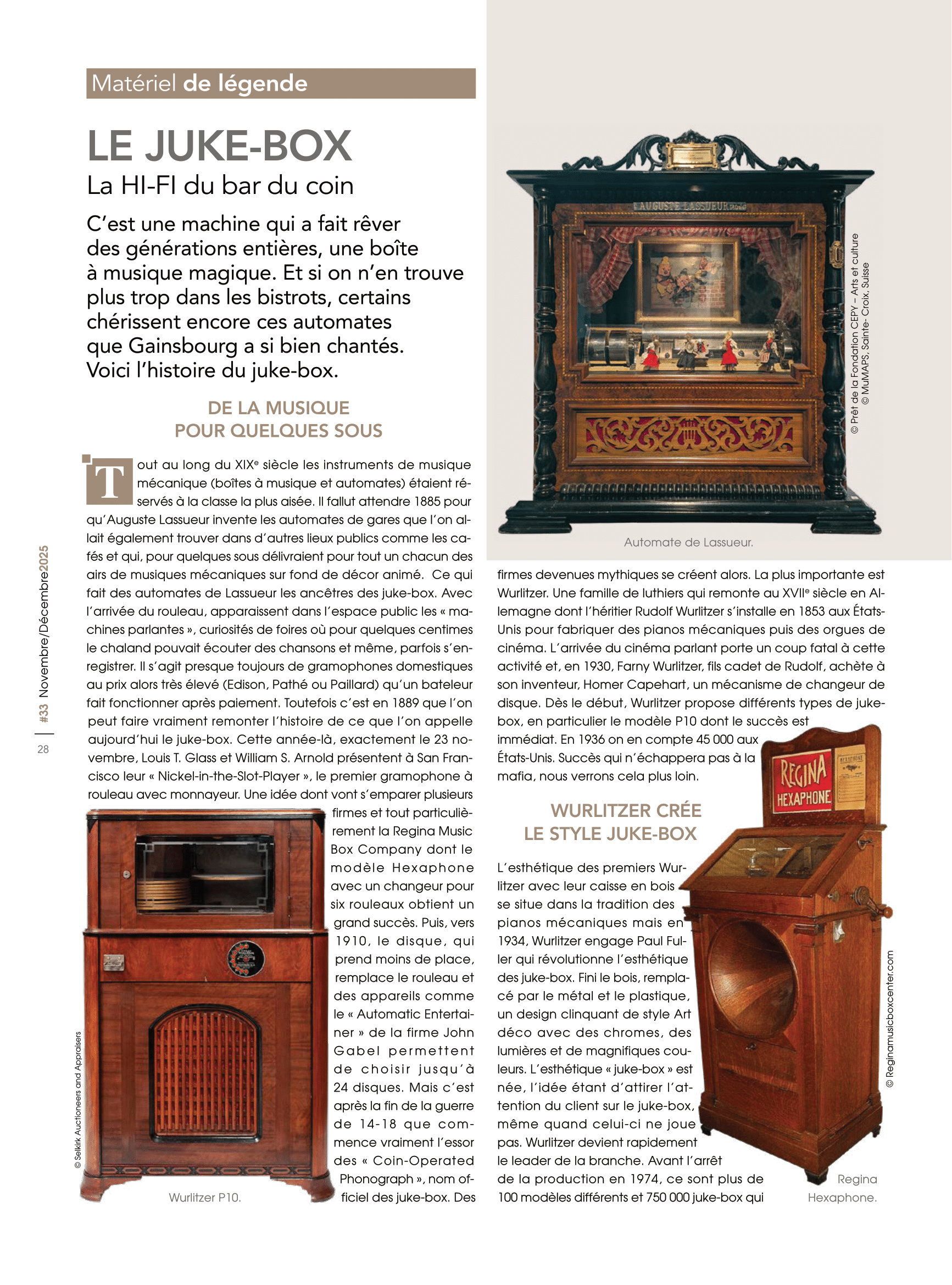 Matériel de légende : le juke-box