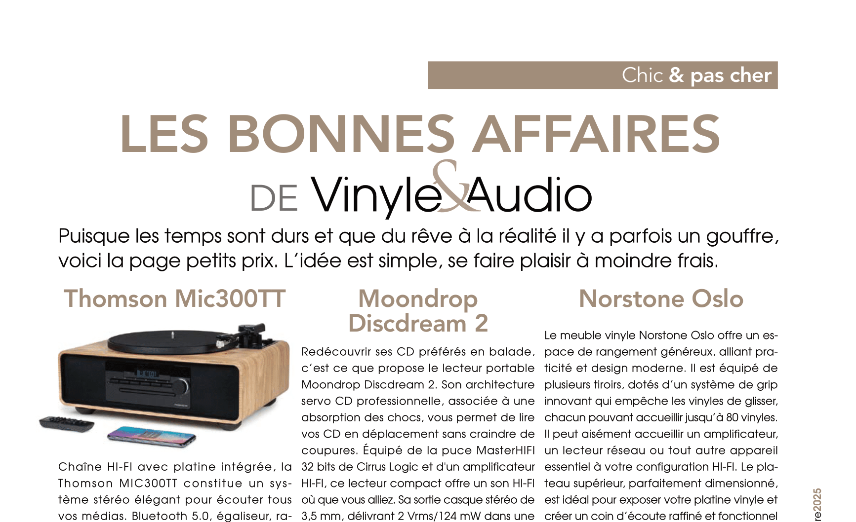 Vinyle & Audio numéro 33 : les bonnes affaires