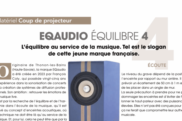Matériel : coup de projecteur sur l'Equadio Équilibre 4