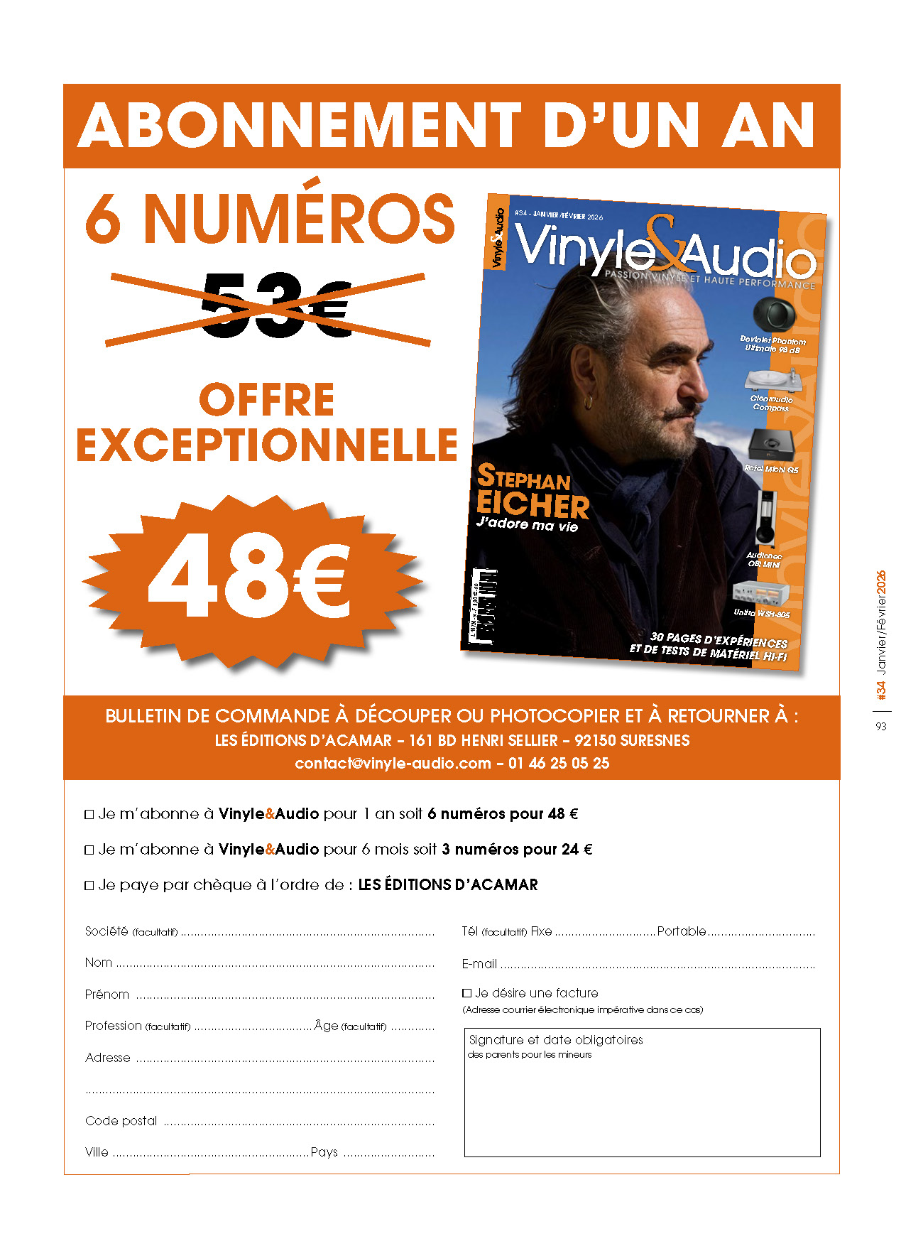 Abonnez-vous à Vinyle & Audio !